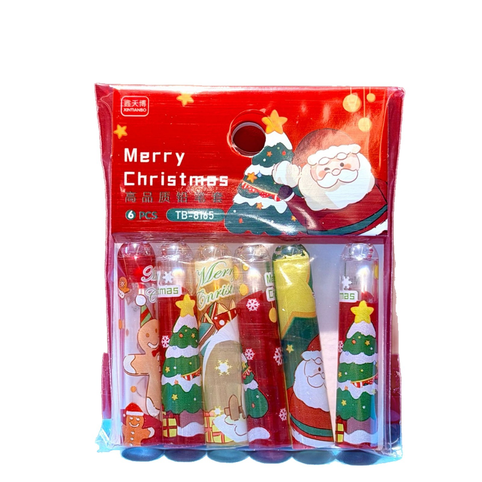 Nueva funda de lápiz de Navidad de alto valor facial adorable lápiz anti-punchada y anti-rotura funda de lápiz papelería