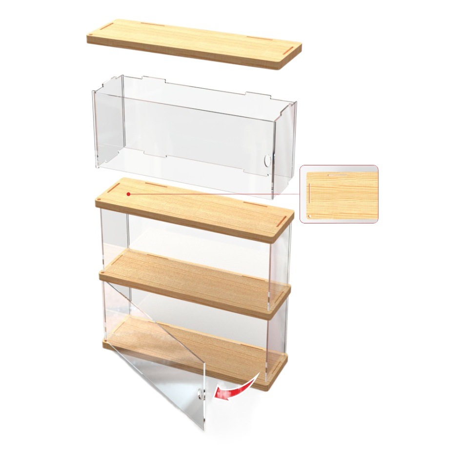 Caja ciega hecha a mano burbuja Matt SKULLPANDA oso Meow boom caja ciega vitrina Lego caja de almacenamiento de arcilla