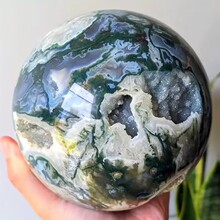 天然矿石水草玛瑙球圆球摆件造景原石居家办公风水球摆设工厂批发
