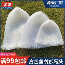 小网眼抄网兜钓鱼线编织网头透明线矶钓海钓网兜白钓线大眼捞鱼网