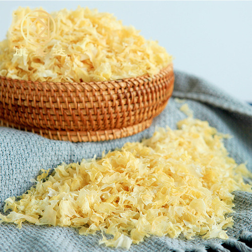 Kangwang Bulk 500g Gutian Tremella Shredded Dried Goods White Fungus Fragments Wholesale Ugly Ear Shredded Snow Fungus Wholesale Manufacturer