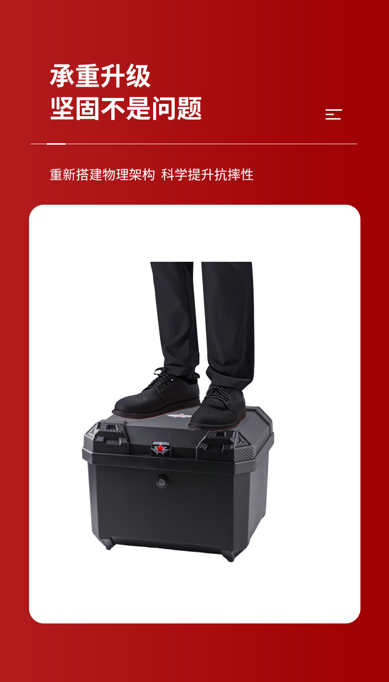 Universal Electric Vehicle Trunk Storage Box for Electric Scooters and Motorcycles, Thickened Large Capacity Electric Vehicle Trunk