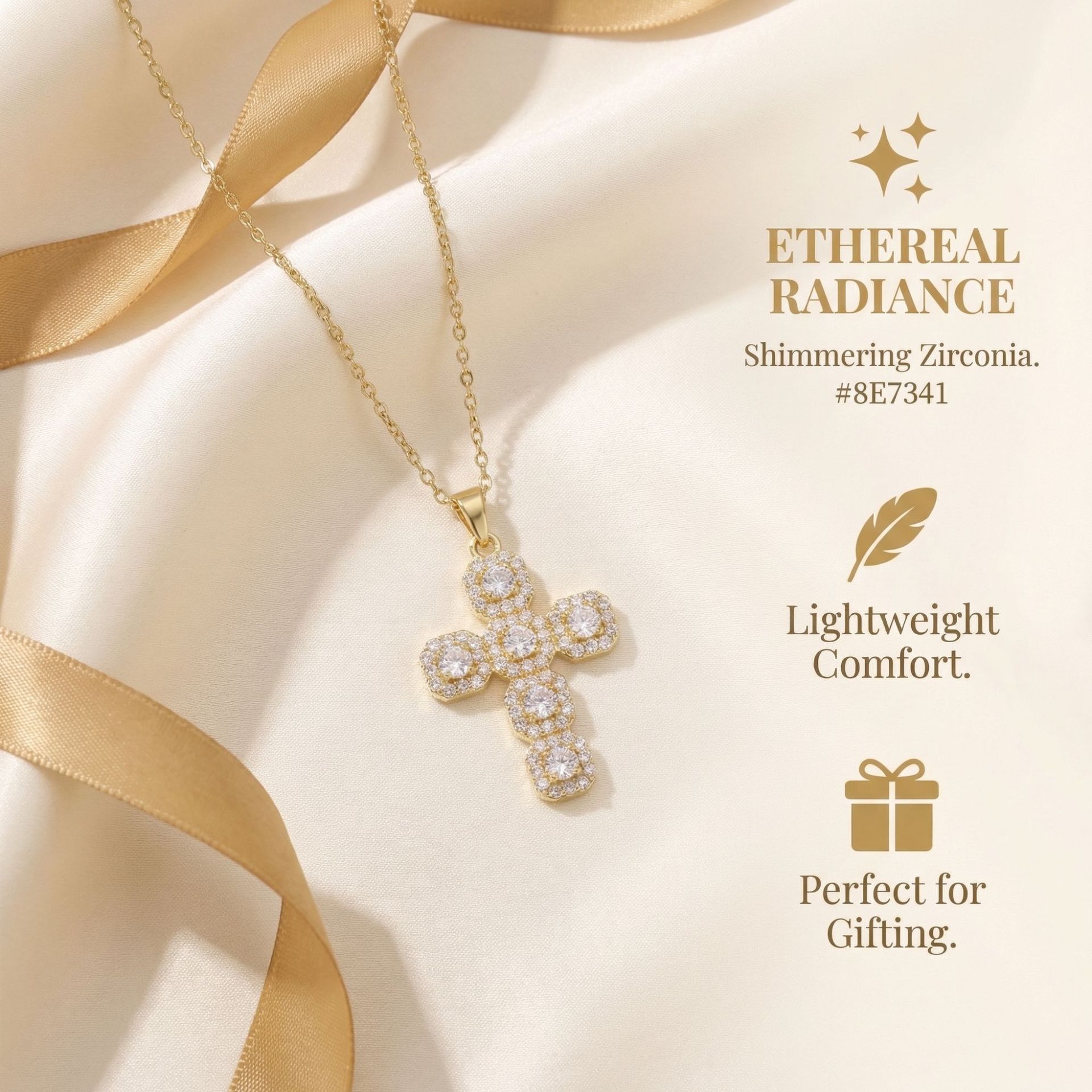 Fade-resistant after bathing ~ S925 sterling silver full-stone cross pendant American hip-hop versatile niche design