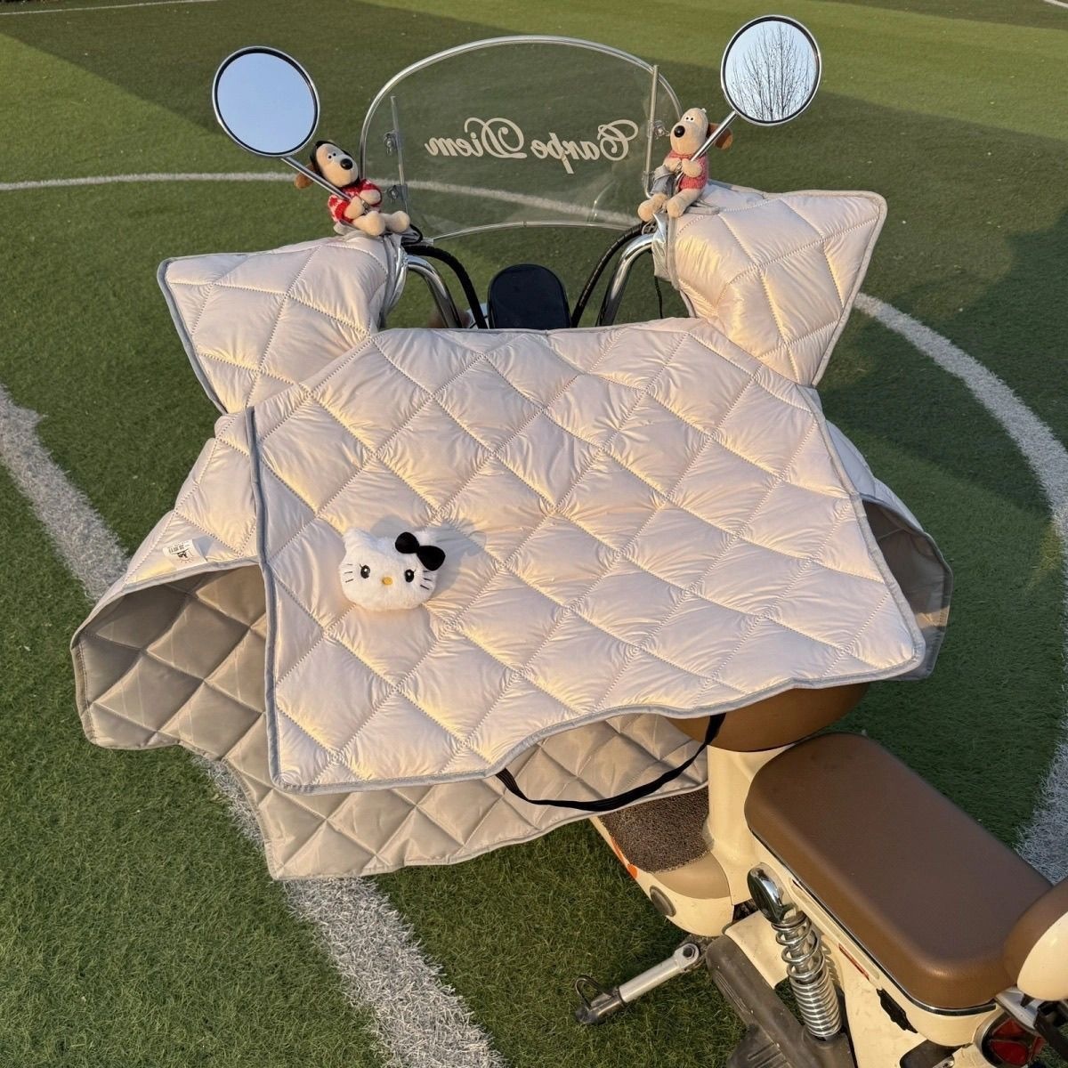 Vehículo eléctrico cubierta de viento de verano solar cubierta de lluvia cuatro estaciones motocicleta batería universal verano viento 2026 nuevo