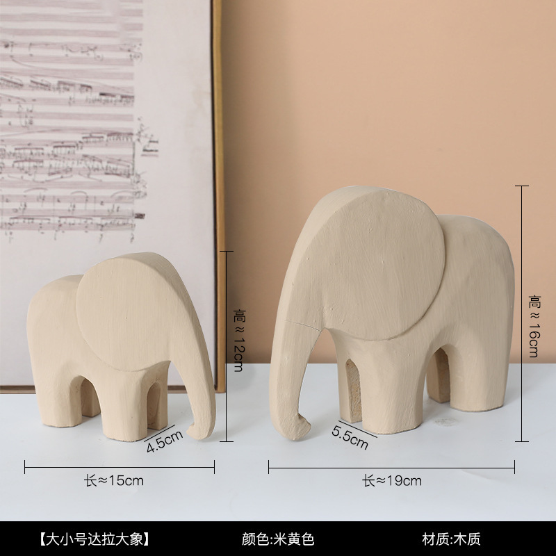 現代のシンプルなモランディ色の創意達拉木の木馬の置物の家庭の装飾品の客間のテレビの戸棚のお茶の数々の装飾|undefined