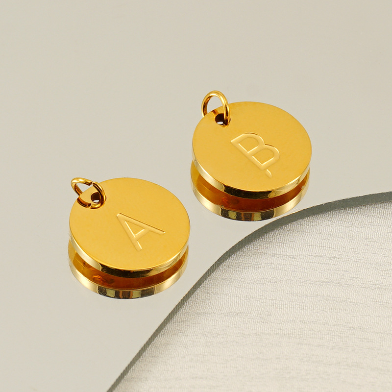3g Weight Pendant Jewelry Making Type DIY Jewelry Accessories Classification 1 Piece Quantity 304 Stainless Steel Material Letter Pattern Plating Design Simple Style, Classic Style Style 1 Piece 304 Stainless Steel Letter Pendant 3
