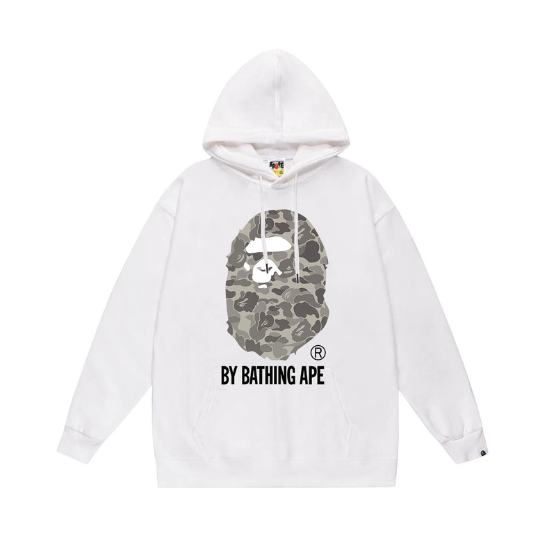 BAPE猿の頭の潮のブランドの片面のプリントは帽子の衛衣の秋冬の新型のヒップホップの潮流の男女の同項の純綿になります。|undefined