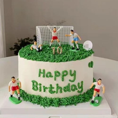 Cake decoration baking football team scene decoration football boy baby birthday dessert table dress up doll toy