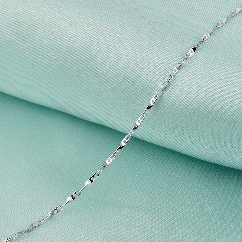 Fuente de fábrica Collar Hip Hop europeo y americano S925 plata 1.0 doble cadena redonda transfronteriza simple cadena de viento