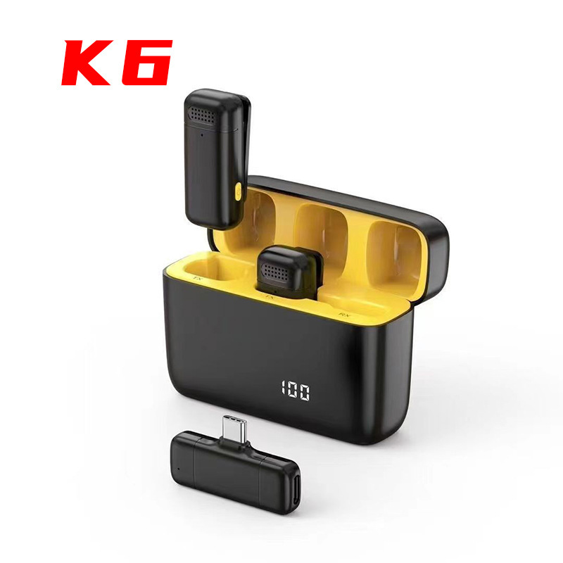 Clip de collar inalámbrico micrófono uno para dos teléfono móvil al aire libre micrófono vivo Bluetooth grabación radio reducción de ruido mini image 14
