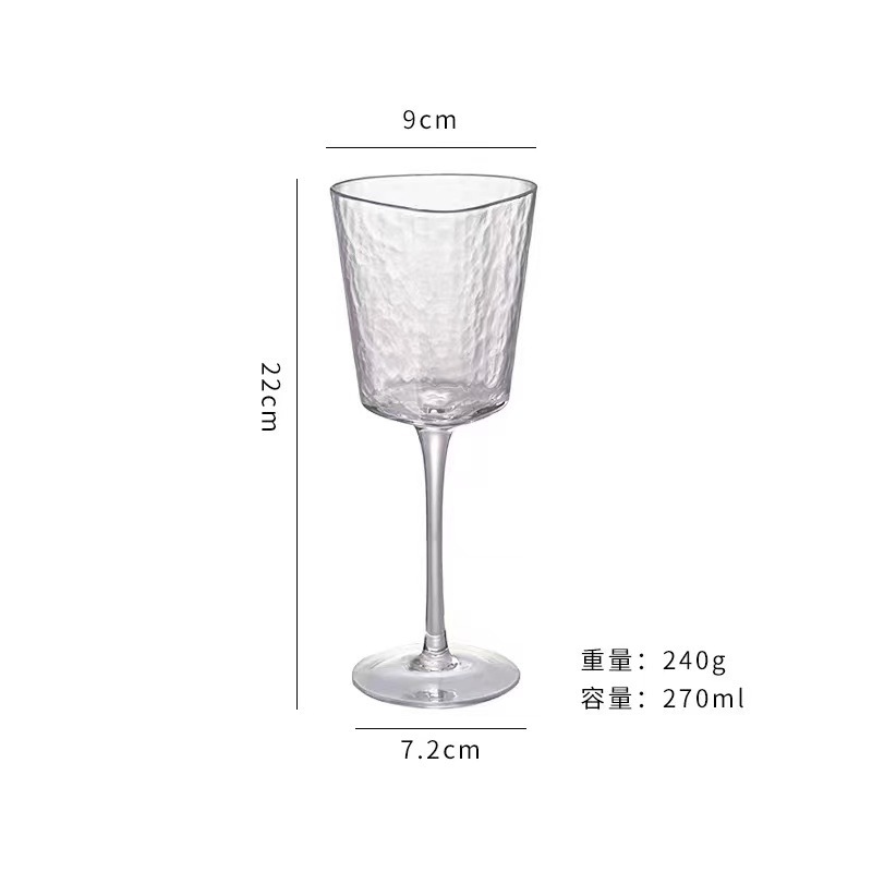 三角金边红酒杯套装家用高脚杯高颜值香槟杯高级感水晶白葡萄酒杯|undefined