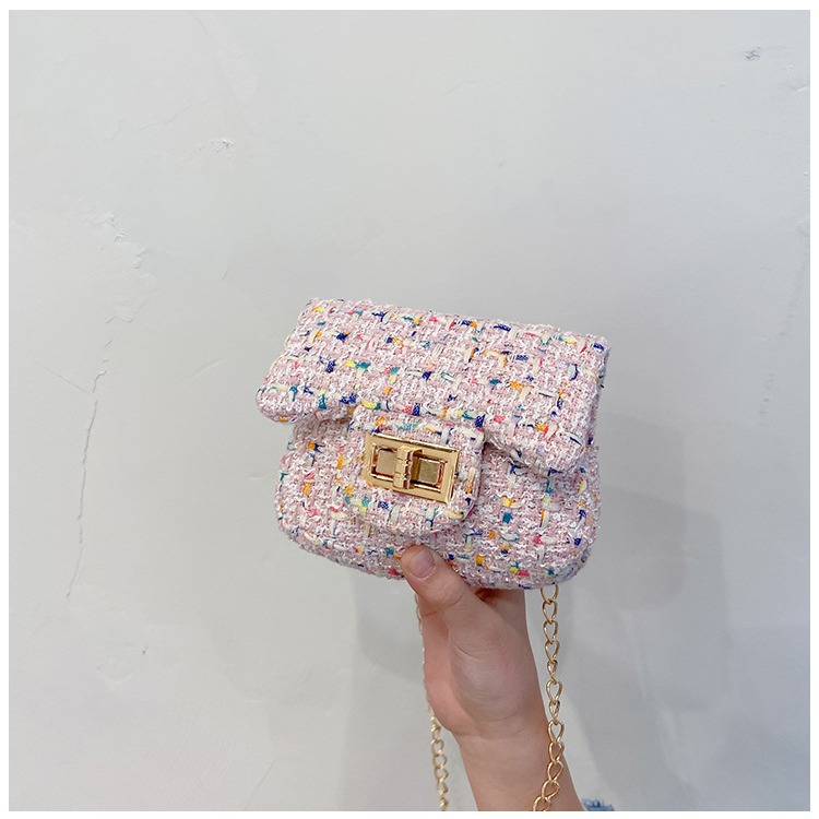 Bolso pequeño de los nuevos niños bolsa de mensajero femenina princesa moda bolso de hombro bebé Chanel estilo cambio accesorios bolsa de moda