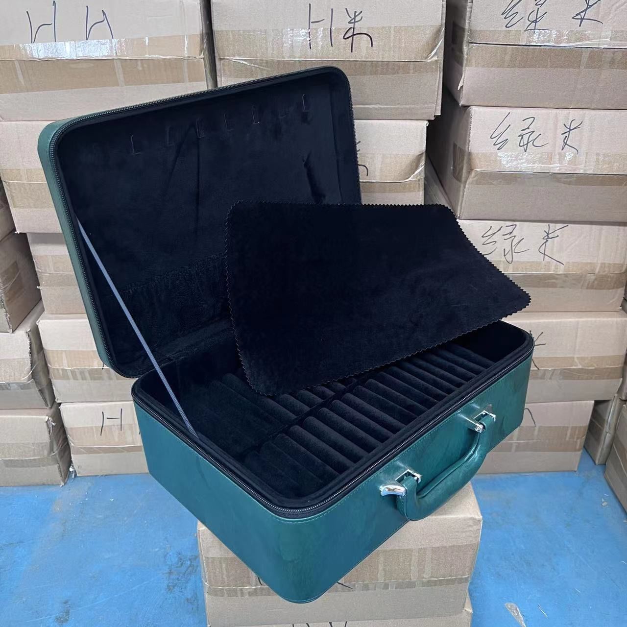 Brazalete caja de almacenamiento 15 dígitos brazalete caja de joyería jade jade caja de oro y plata caja de exhibición caja de joyería portátil caja doméstica