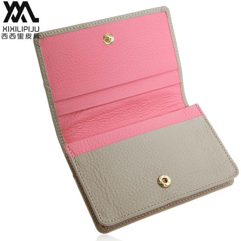 Leather capacious storage box for business cards