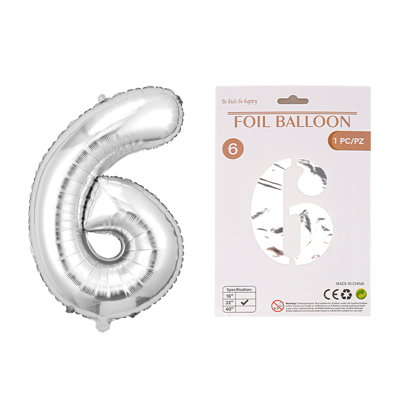 Globo de película de aluminio digital de 32 pulgadas, tarjeta de papel, tapa dura, paquete individual, cuerpo delgado, fiesta digital, globo decorativo flotante
