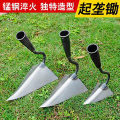 Agricultural ditching hoe for planting vegetables, triangular ditching hoe head, small pointed hoe head, soil loosening tool, agricultural tool, land turning, strong triangular hoe 
