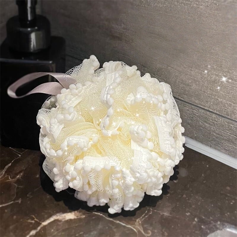 高颜值可爱珍珠沐浴球家用可挂式不散搓澡起泡沐浴球|undefined