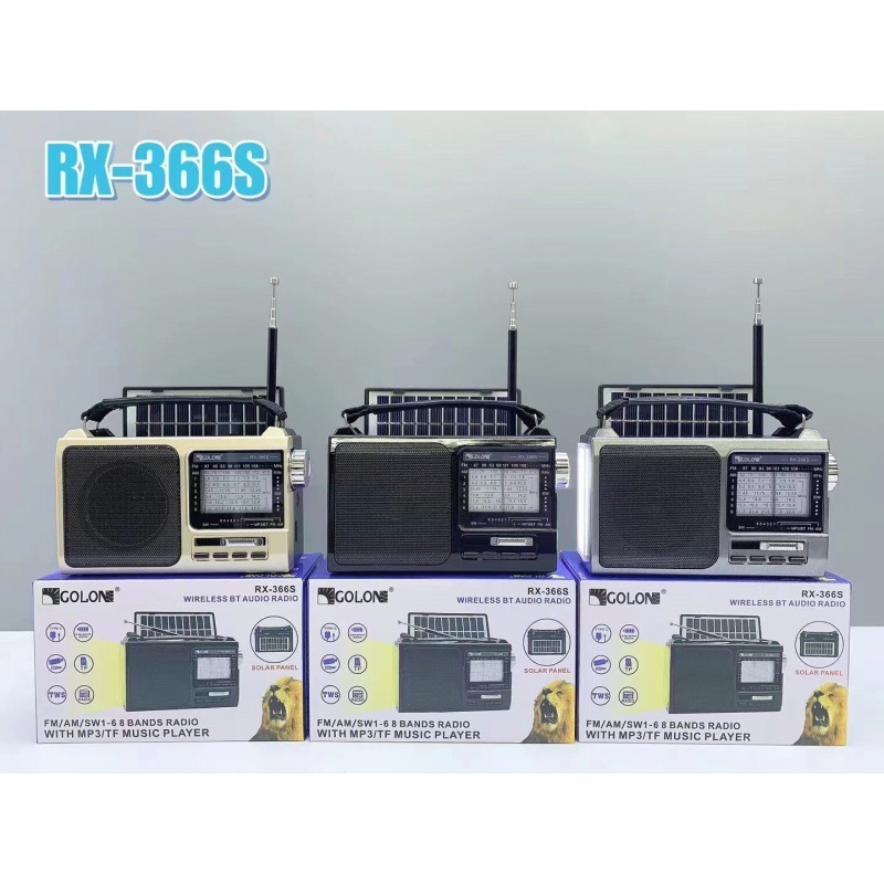 新品RX-366Sソーラーラジオ手持ちアウトドアポータブルledライトAM/SWマルチバンドbluetoothスピーカー|undefined