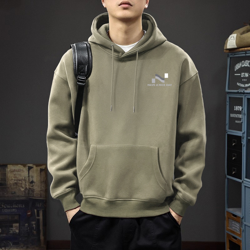 Avena gris sudadera con capuz Regular - 2498