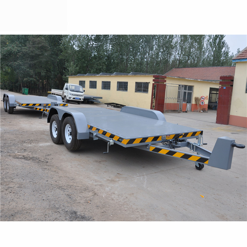 5吨汽车拖车 双联动拖车 平板拖车 汽车拖车 空压机转运板车