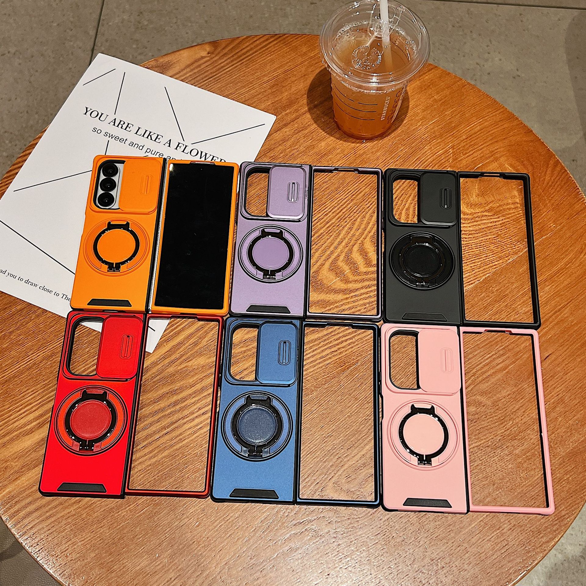 360旋转支架适用三星ZFOLD7折叠手机壳车载磁吸FOLD6推窗保护套D5