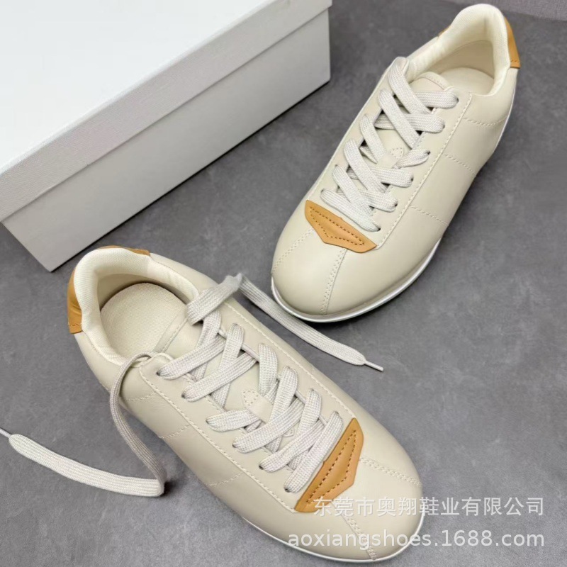 工厂高定无标真皮呆萌可爱小胖丁厚底增高阿甘运动休闲面包女鞋25|undefined