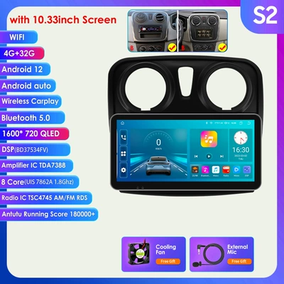 Reversing Image Navigation Gps, DVD Navigation - model-b-432g-wifi-version-7862-carplay-eight-core-1033inch-suitable-for-12-19-renault-logan-2dacia