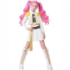 2025亚马逊新款女孩恶魔猎人服装搭配流行歌手3D印花女装童装套装