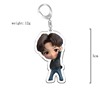 BTS Bulletproof Youth Group Acrylic keychain Anime double -layer pendant cute star necklace