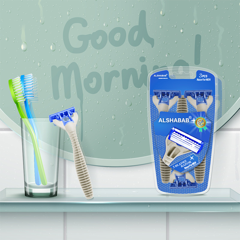 ALSHABAB Hombres y mujeres de tres capas afeitadoras manuales afeitadoras sauna centro de baño hotel hotel una vez