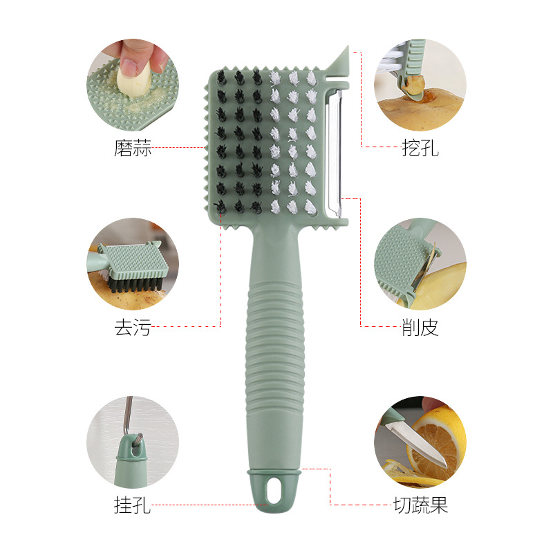 3-in-1 Fruit Peeler with Brush