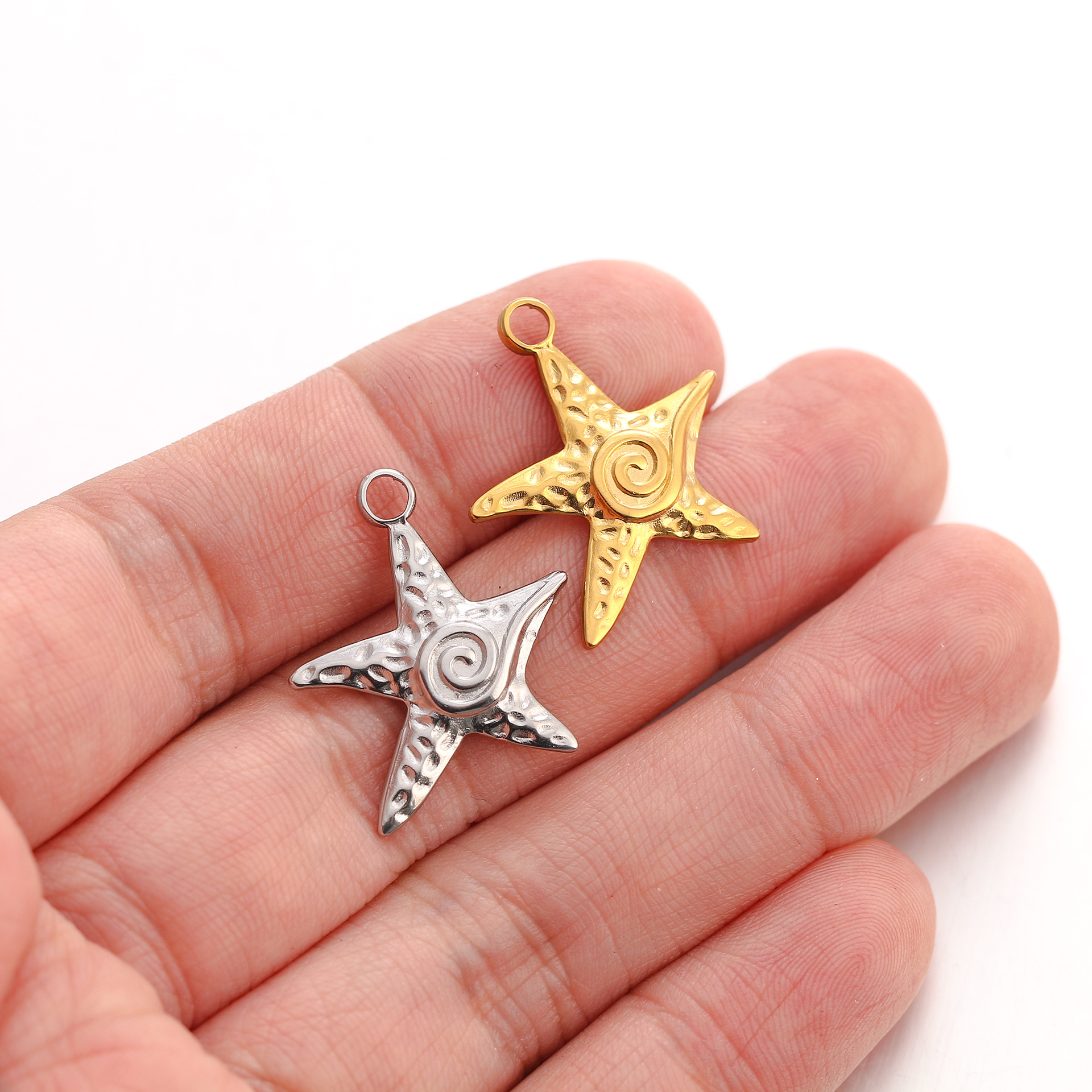 6g Weight Pendant Jewelry Making Type 11*16MM, 20 * 23mm Jewelry Making Size DIY Jewelry Accessories Classification 3 PCS/Package Quantity 304 Stainless Steel Material Starfish, Hippocampus, Shell Pattern Plating Design Simple Style Style 3 PCS/Package 11*16MM 20 * 23mm 304 Stainless Steel Starfish Hippocampus Shell Pendant 3