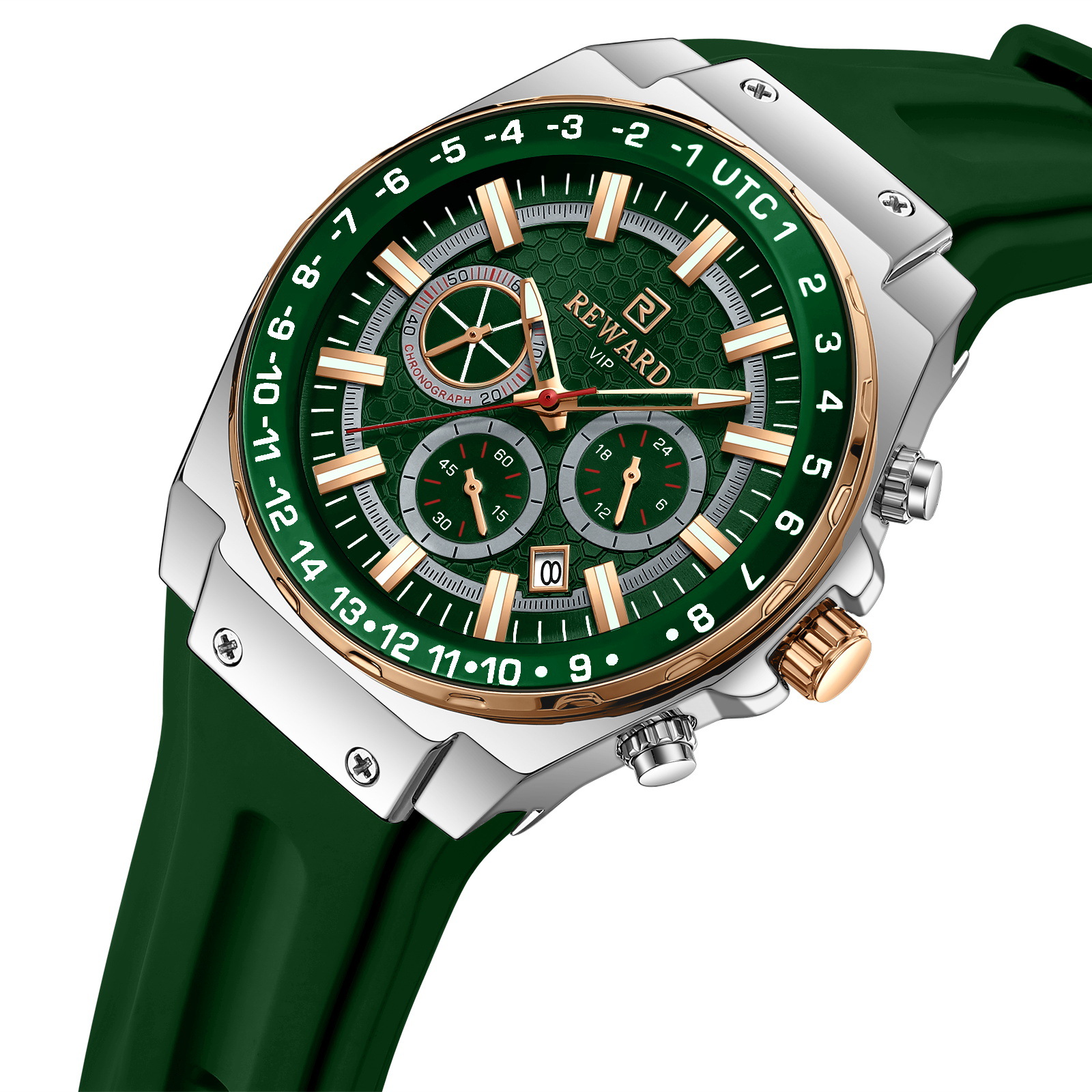 Reward New Sports Quartz Men's Watch Cross-Border Best-Selling Three-Eye Six-Hand Chronograph Men's Waterproof Watch