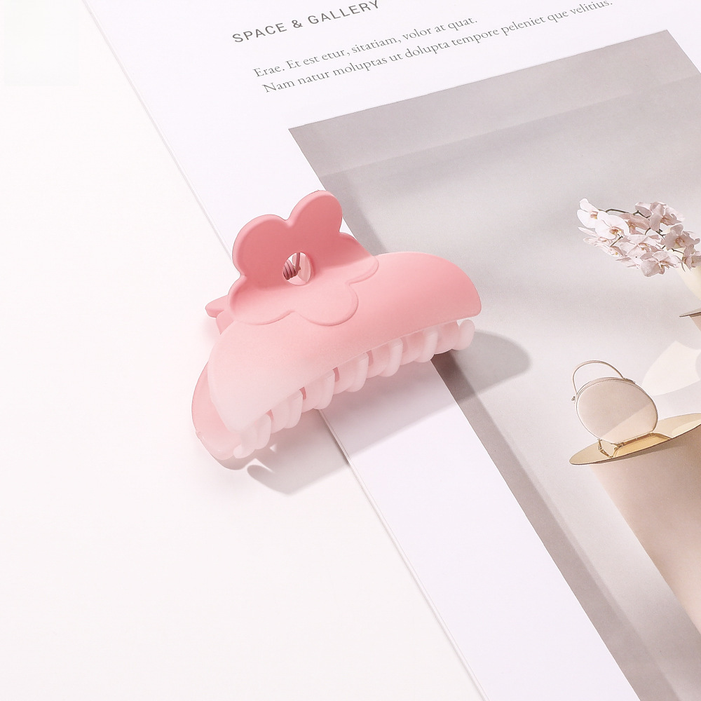 Qiyue határokon átnyúló színátmenetes hajtű matt fogócsat édes női cápacsat hajcsat hajkiegészítők nagykereskedelemben_voghion.com