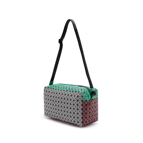 Japanese original geometric honeycomb small square bag, fashionable silicone grid bag, saddle bag, shoulder bag, hand-held crossbody women's bag