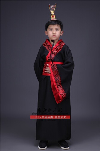 Children's Ancient Chinese Hanfu Costume Play on the Stage: Romance of the Three Kingdoms - Zhuge Liang, Cao Cao, Lu Su, Zhou Yu