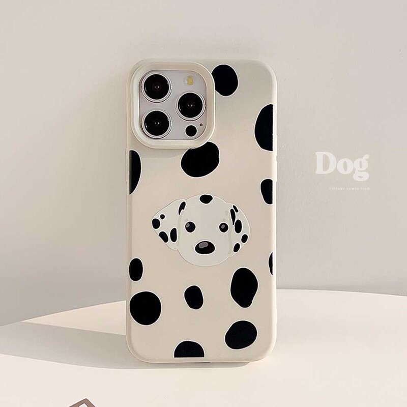 [under the Tower] Ins Dalmatian Iphone17 Apple Phone Case 14Pro Max Suitable for 16 Soft 13 Trendy Stylish