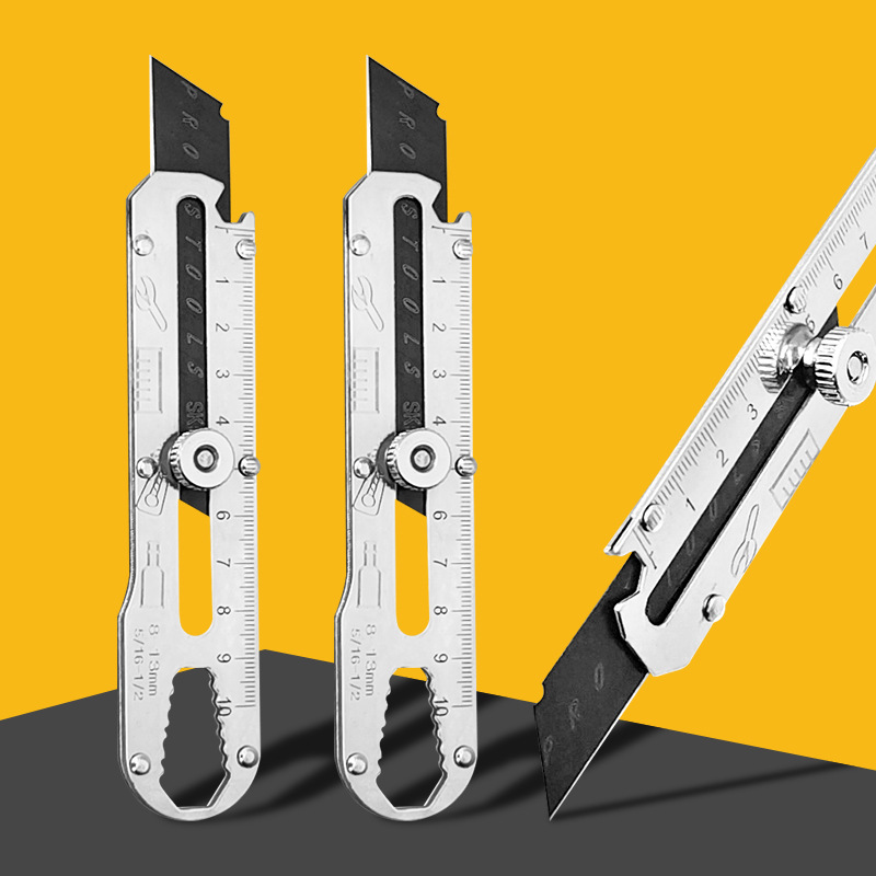 Stainless Steel Utility Knife, Large Wallpaper Knife, Heavy-Duty All-Metal Wallpaper Knife, Handmade Express Knife, Paper Knife Wholesale