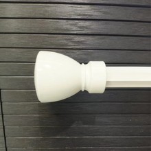 尖八角合金窗帘杆白色罗马杆窗帘轨道简约大气撑杆艺术小清新杆