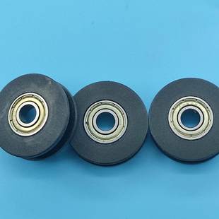 Single wheel with H-type bearing pulley lathe accessories coated bearing wheel 6*24.5*8.2mm