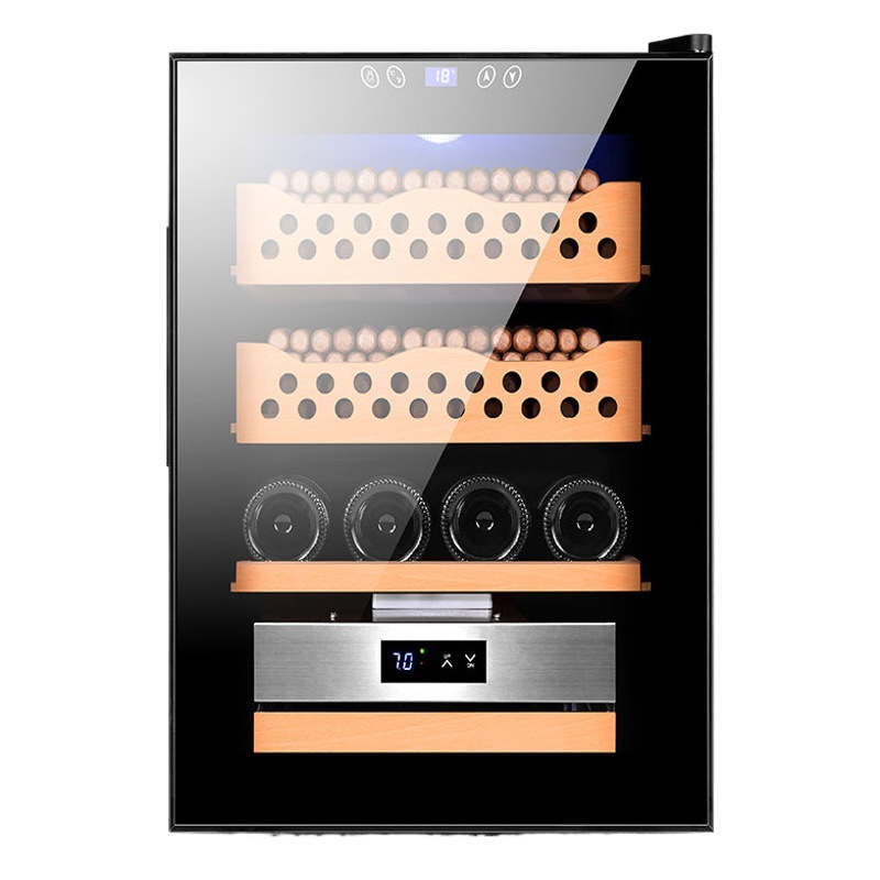 Fuke FK-50C1 cigar cabinet constant temperature and humidity cedar wood Intelligent Energy-saving mute household cigar wine cabinet