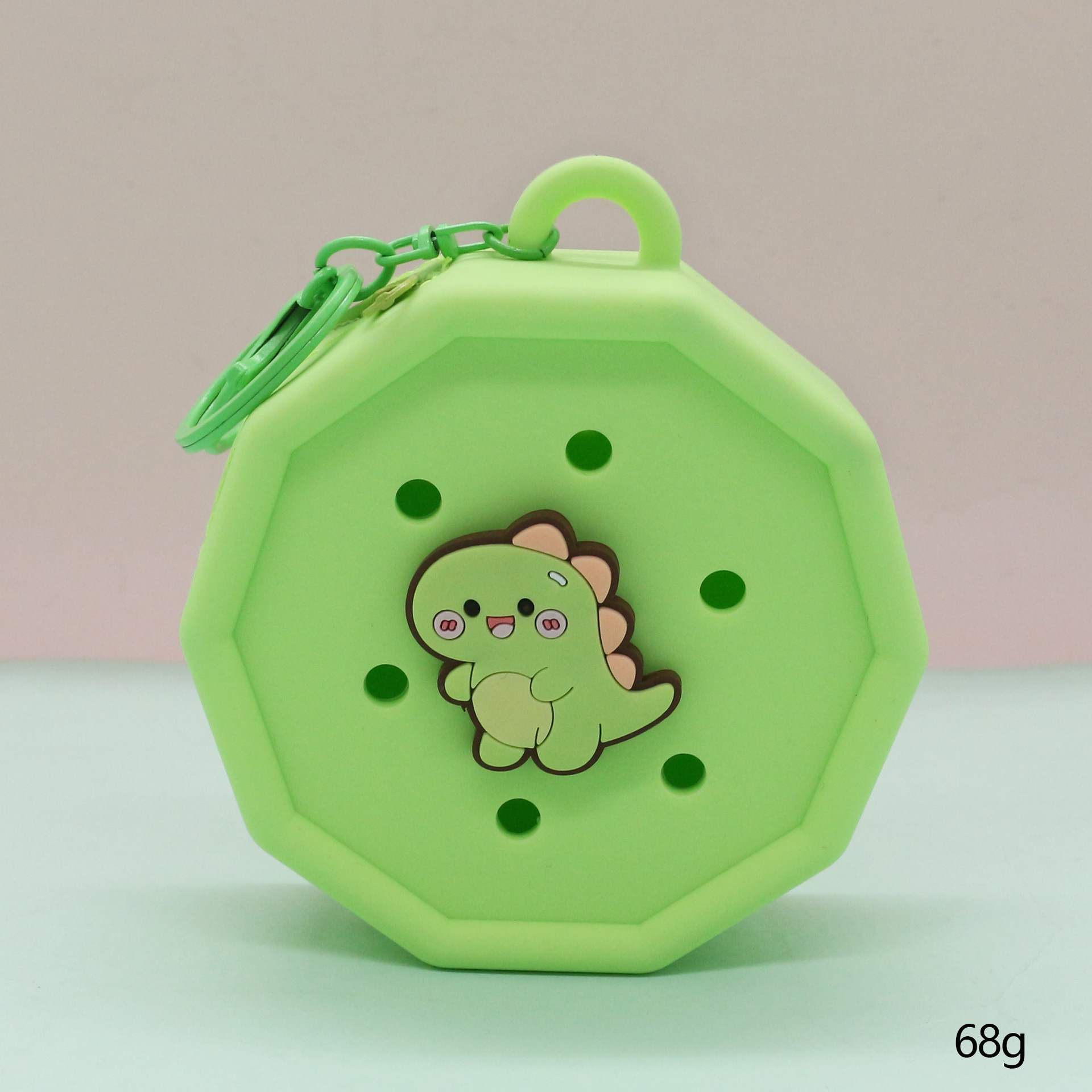 Inventario de dibujos animados de silicona agujero bolsa mini bolso diy bolsa de almacenamiento bolso auriculares llavero colgante regalo