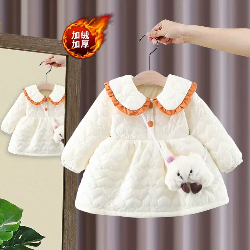 Autumn warm children's dress to go out, children's clothing, Korean style