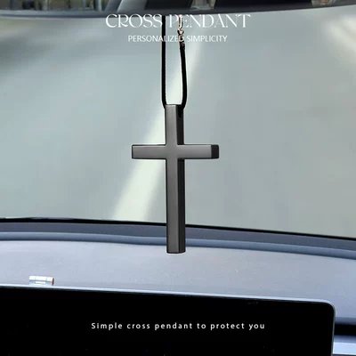 Ərinti Titan Polad Avtomobil Kulonu, Şəxsiyyət Təhlükəsizlik Arxa Güzgü Xaç Bəzəyi