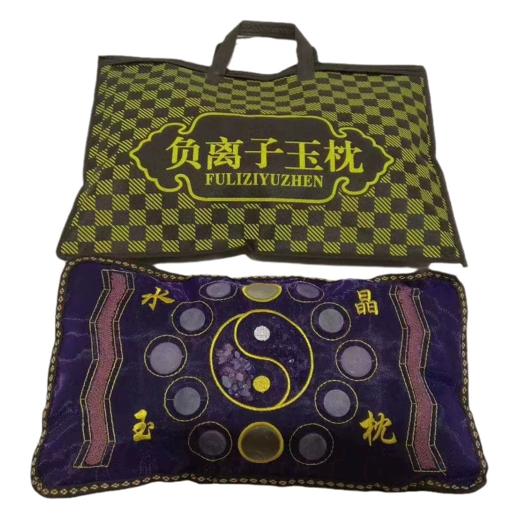 Оптовая продажа от производителя: многофункциональная подушка из хрустального нефрита с отрицательными ионами для защиты шеи, в упаковке, дорожный подарок