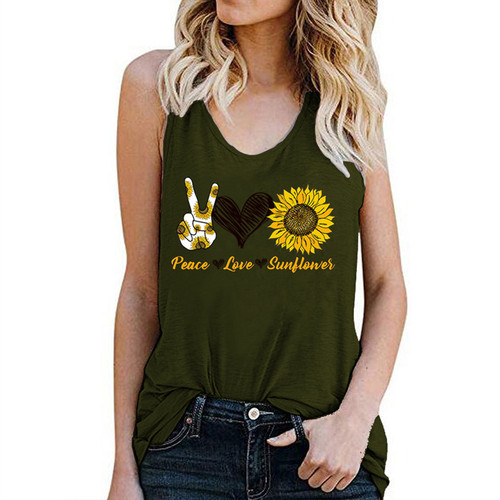  Cross-border Women's Clothing AliExpress eBay Summer New Arrival Gobang Print Tank Top  TEMUTEMU