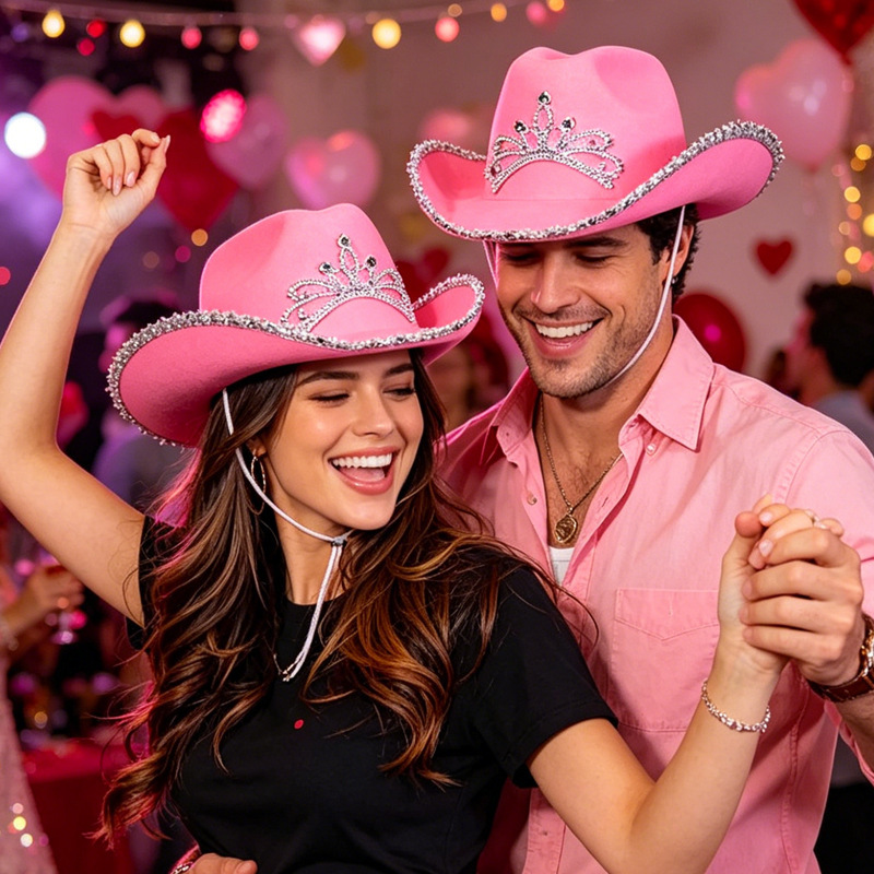 Cross-Border Amazon Exclusive Supply of Ready-Made Top Hats, Crowns, Western Cowboy Hats, Halloween Feather-Edged Carnival Party Hats Cross-Border Amazon Exclusive Supply of Ready-Made Top Hats, Crowns, Western Cowboy Hats, Halloween Feather-Edged Carnival Party Hats