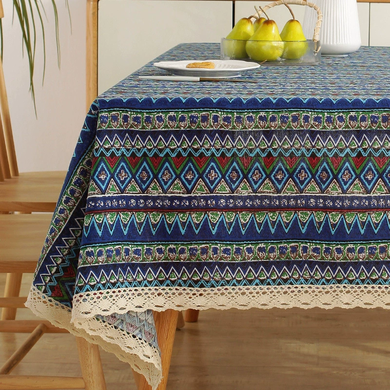 Ethnic retro rectangular cloth, boho style, cotton and linen, ethnic style