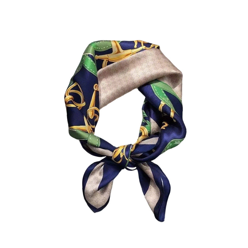 2025 nuevo estilo bufanda de seda impresa bufanda cuadrada grande bufanda de seda de imitación 70 bufanda cuadrada pañuelo retro sensación de alta gama al por mayor