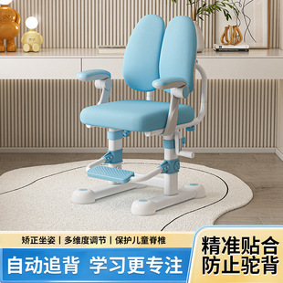 Children's Chair Learning Chair Adjustable Lifting Correcting Sitting Posture Primary and Secondary School Students Learning Writing Backrest Seat